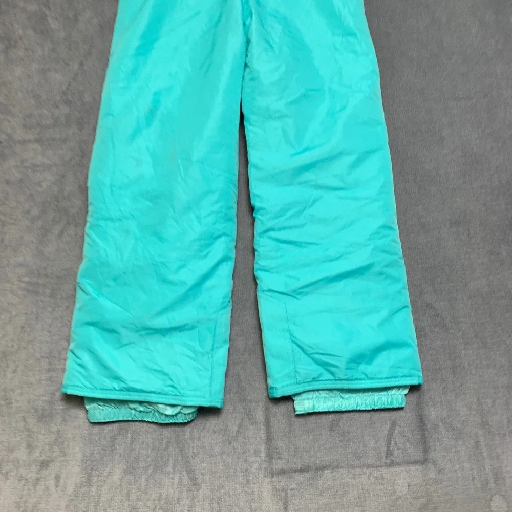 Champion Snow Bib Overall Girls Large Blue Adjustable Strap Insulated Zip Pocket